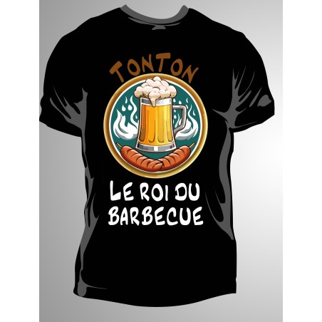 T-shirt Homme Tonton le roi du barbecue
