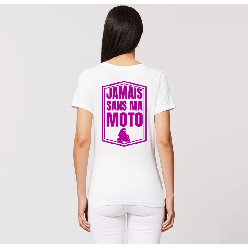 T-shirt Femme Jamais sans ma moto