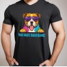 T shirt Staffie " sous haute surveillance "