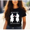 T-shirt Femme motarde Jamais sans son motard
