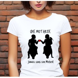 T-shirt Femme motarde Jamais sans son motard