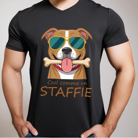 T shirt Staffie " cool "