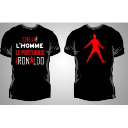 T-shirt dieu créa l'homme le Portugais créa Ronaldo