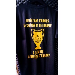 T-shirt Homme PSG Champions D'Europe gold