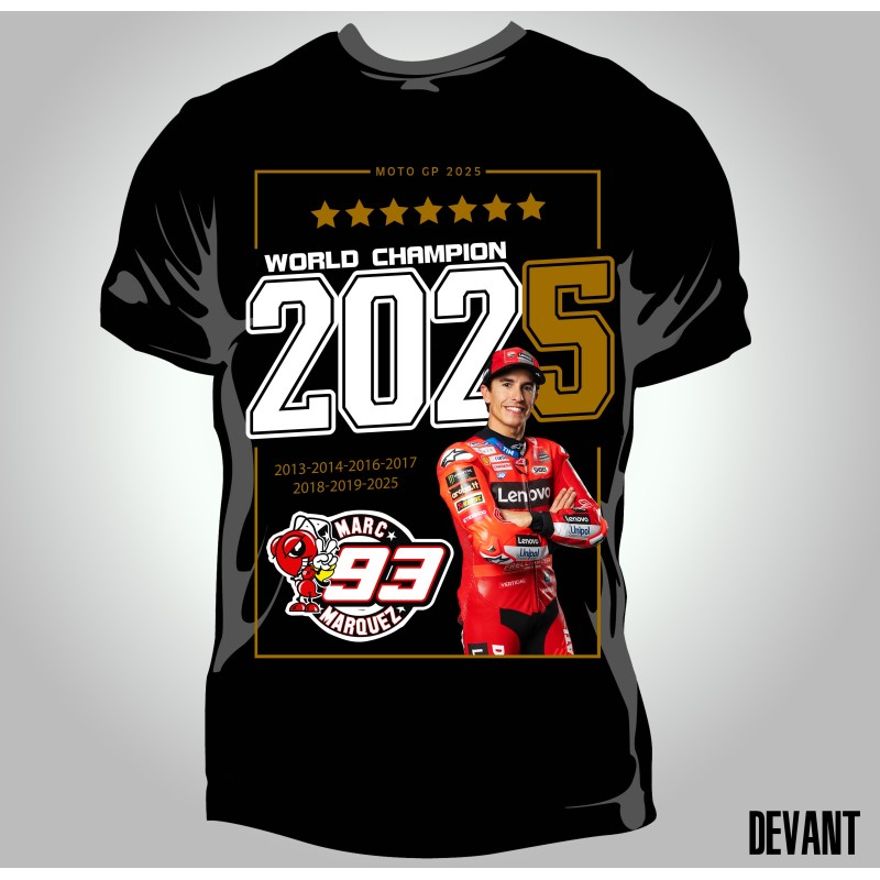 T-shirt Homme Marc Marquez world champion 2025