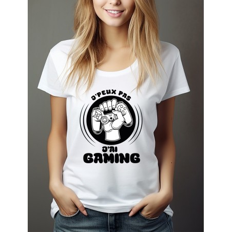 T-shirt Femme J'peux pas j'ai gaming