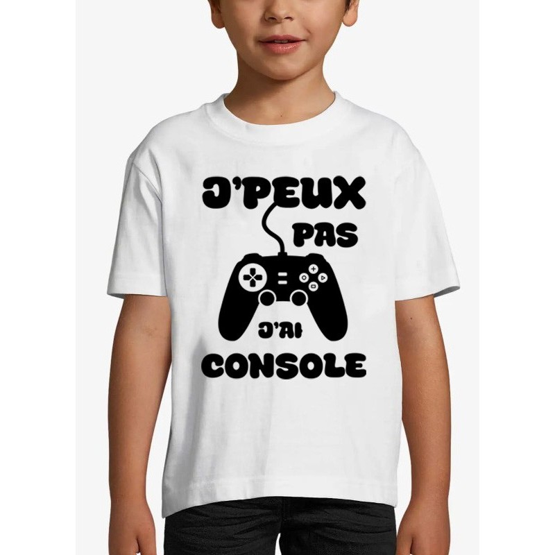 T-shirt Enfant J'peux pas j'ai console