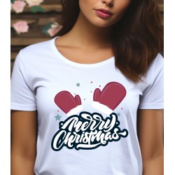 T-shirt Femme Moufle merry christmas