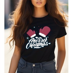 T-shirt Femme Moufle merry christmas