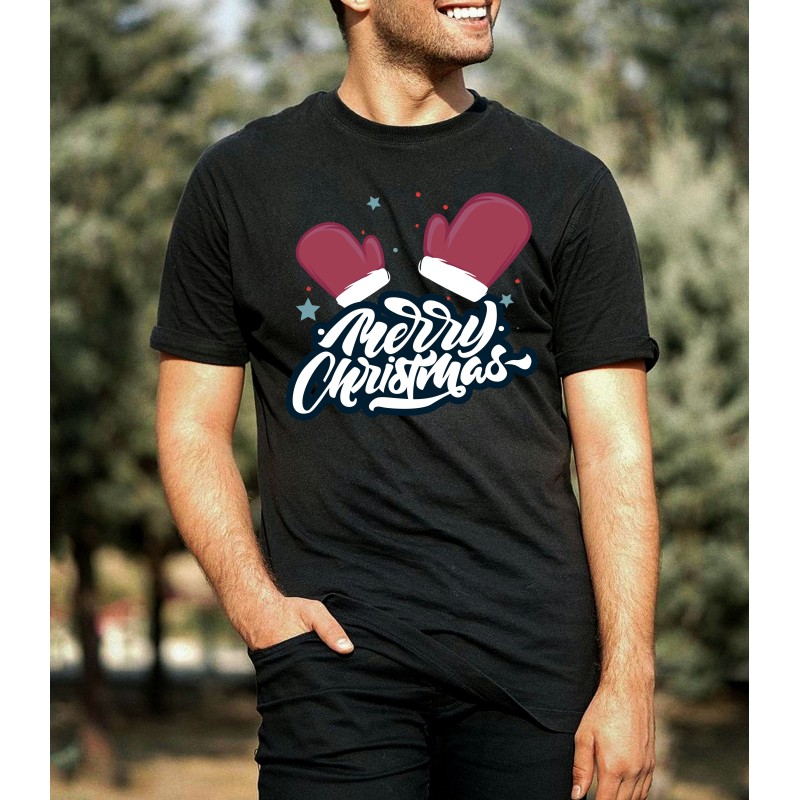 T-shirt Homme moufle merry christmas