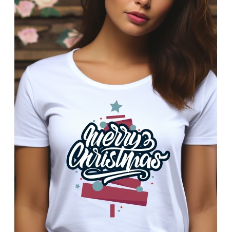 T-shirt Femme Sapin merry christmas