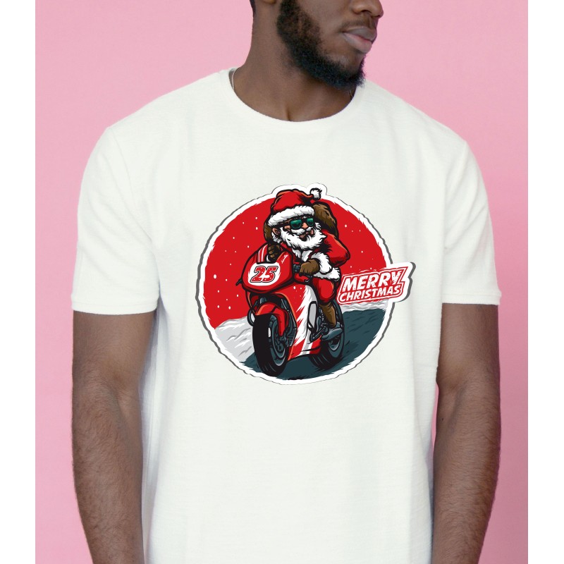T-shirt Homme Motard Christmas