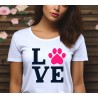 T-shirt Femme Love chien