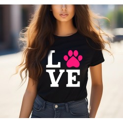 T-shirt Femme Love chien