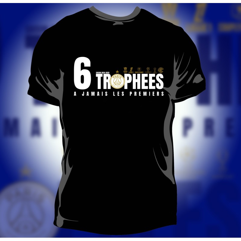 T-shirt Homme 6 trophées PSG