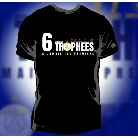 T-shirt Homme 6 trophées PSG