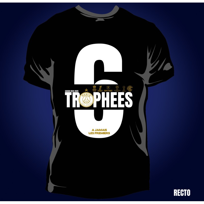 T-shirt Homme PSG 6 trophées historique