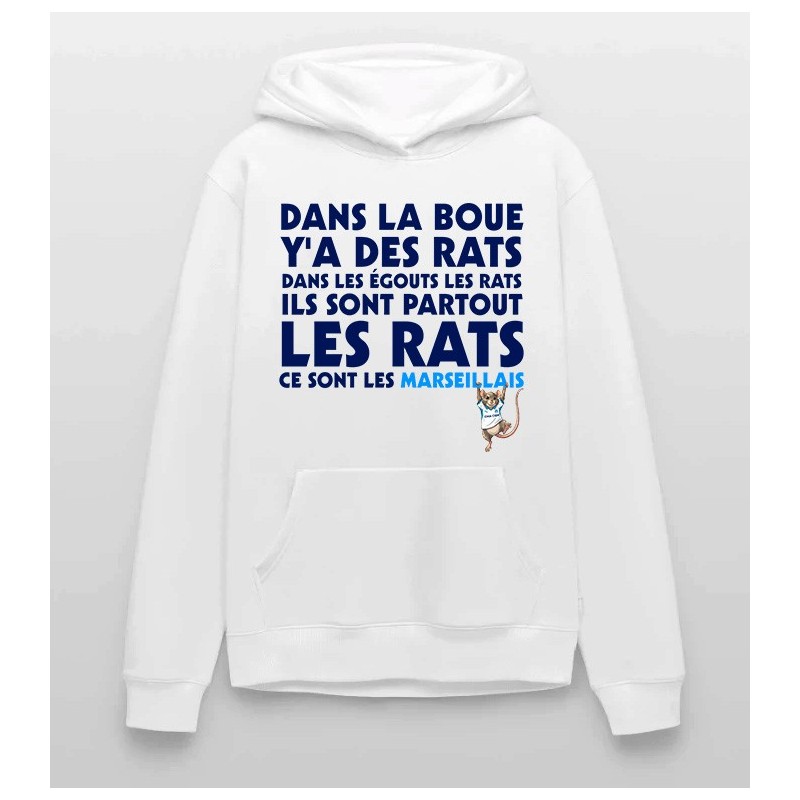 Sweat à capuche Homme PSG Anti Om Chant Ultras