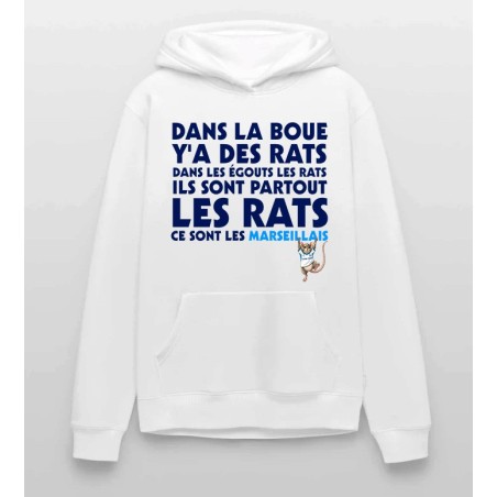 Sweat à capuche Homme PSG Anti Om Chant Ultras