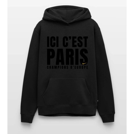 Sweat à capuche Homme PSG Champions d'Europe FULLBLACK