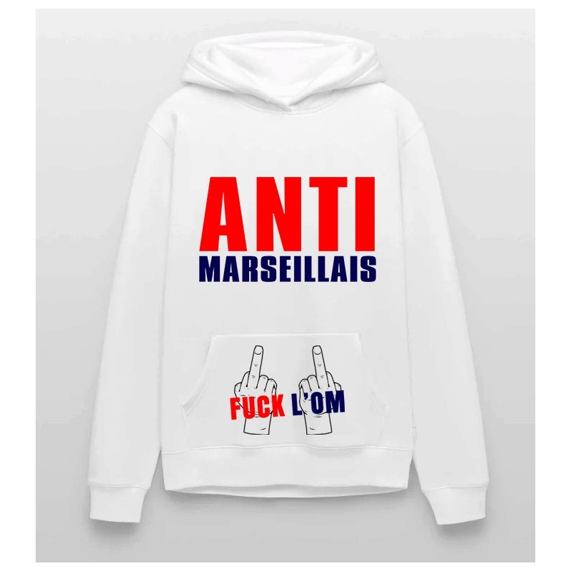 Sweat à capuche Homme PSG Anti Marseillais