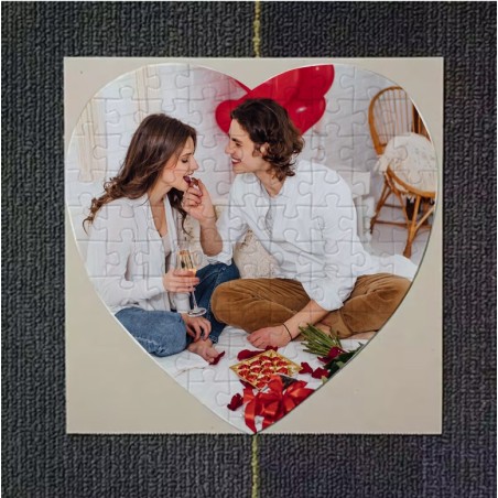 Puzzle Coeur Photo Personnalisé