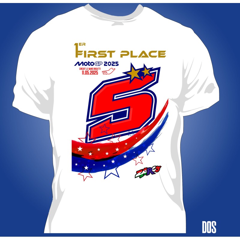 T-shirt Homme Zarco bleu blanc rouge