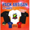 Pack Artisan 5 T-shirts Recto/Verso