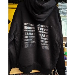 Sweat à capuche Homme PSG Champions d'Europe Full black Legend