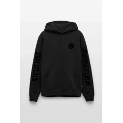 Sweat à capuche Homme PSG Champions d'Europe Full black Legend