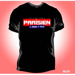 T-shirt PSG De Père en Fils - 100% Coton 190g - Homme