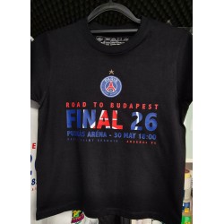 T-shirt PSG Road to Budapest - Finale 2026 - Enfant 100% Coton