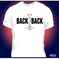T-shirt Homme PSG Back To Back 2 étoiles champions d'europe -