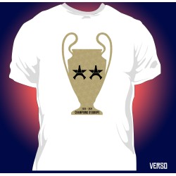 T-shirt Homme PSG Back To Back 2 étoiles OR