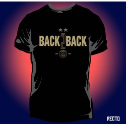 T-shirt Homme PSG Back To Back 2 étoiles OR