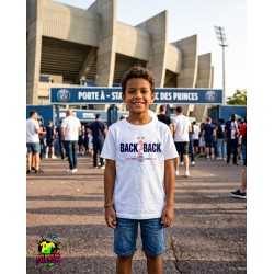 T-shirt Enfant PSG Back To Back rouge et bleu