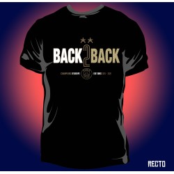 T-shirt Enfant PSG Back To Back 2 étoiles OR & white