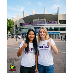 T-shirt Femme PSG Back To Back rouge et bleu