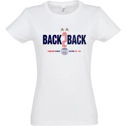 T-shirt Femme PSG Back To Back rouge et bleu