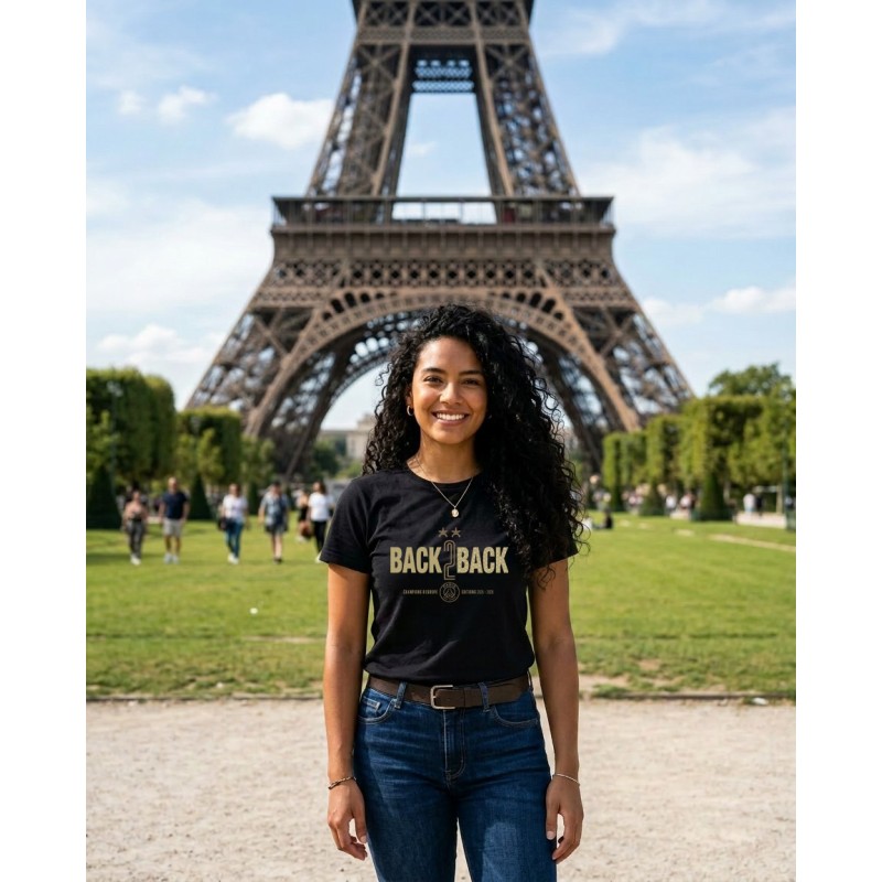 T-shirt Femme PSG Back To Back Full OR