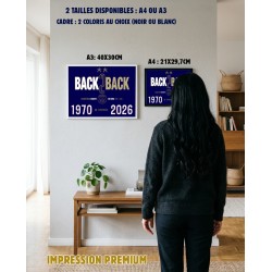 Cadre PSG Back to Back Premium A4 / A3 | Un Brin de Custom
