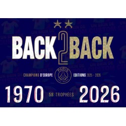 Cadre PSG Back to Back Premium A4 / A3 | Un Brin de Custom