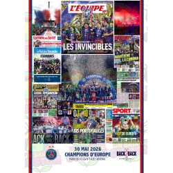 Cadre PSG Final 30 Mai 2026 Premium A4 / A3 | Un Brin de Custom