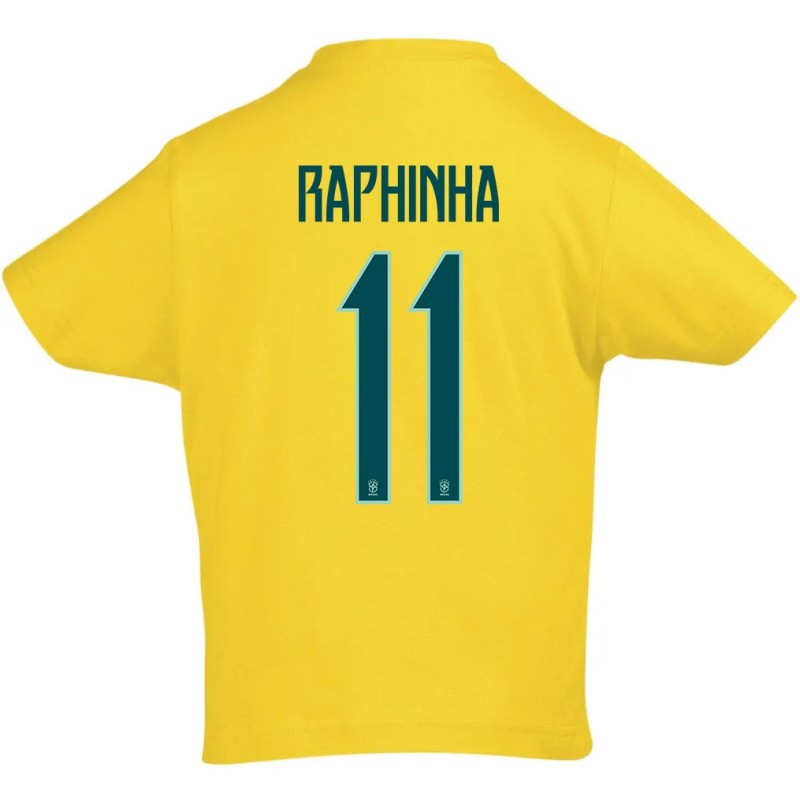 T-Shirt Kids - Brésil Coupe du Monde 2026 - Raphinha 11