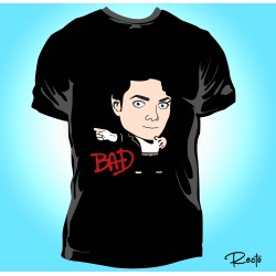 T-shirt Michael Jackson BAD Noir ou Blanc - 100% Coton 190g | DTF