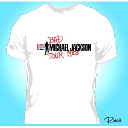 T-shirt Michael Jackson Bad Tour 88 Noir ou Blanc - 100% Coton