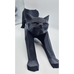 Porte-Bouteille Chat Noir Design Géométrique – Décoration Originale
