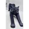 Porte-Bouteille Chat Noir Design Géométrique – Décoration Originale