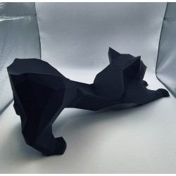 Porte-Bouteille Chat Noir Design Géométrique – Décoration Originale