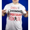 T-shirt dieu créa l'homme le Portugais créa Ronaldo